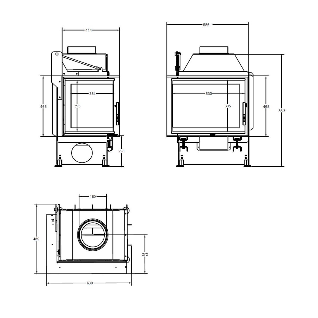 Kamineinsatz A.Caminetti Quattro 50 Open Side – Image 3