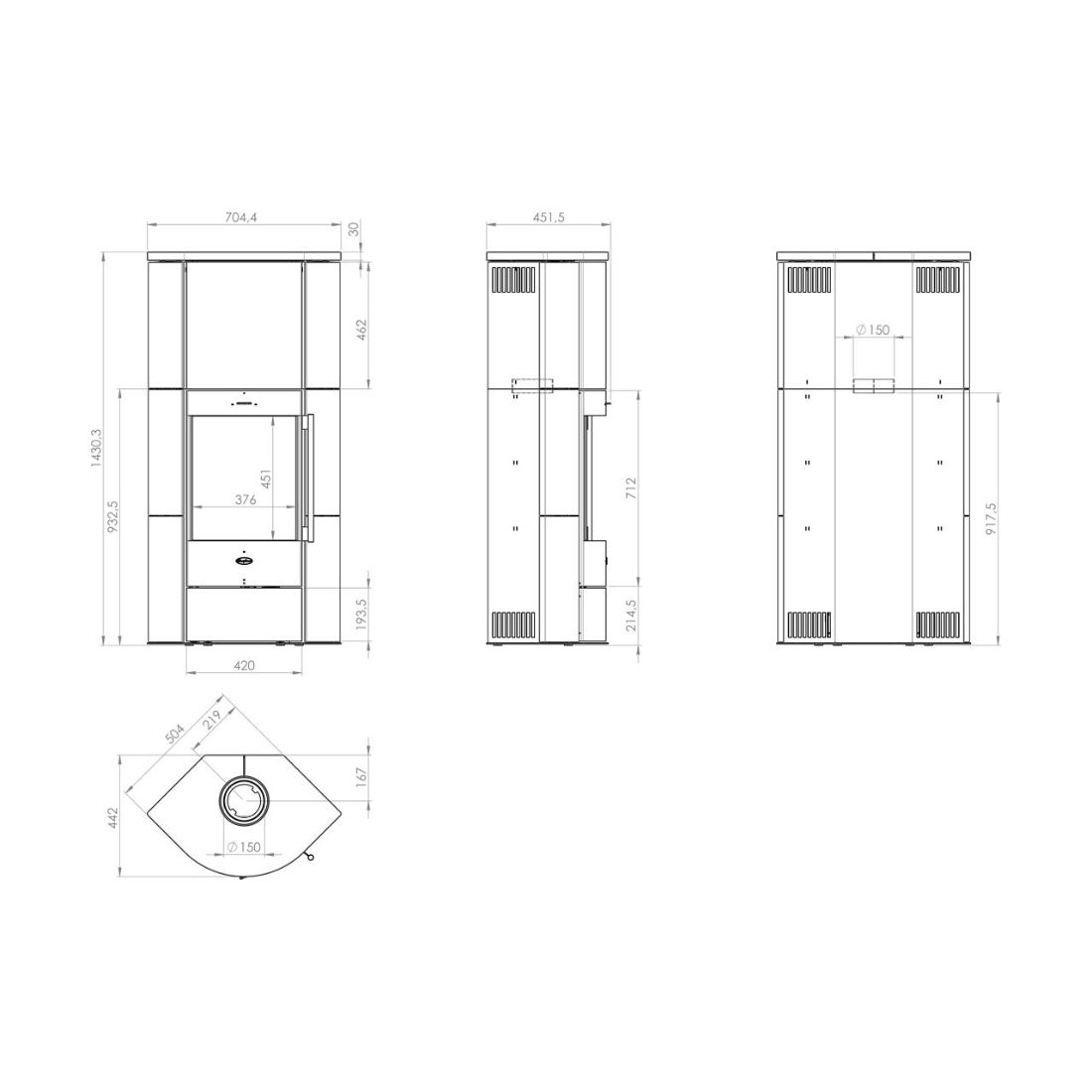 Kaminofen Fireplace Adelaide Keramik 6 kW – Image 5