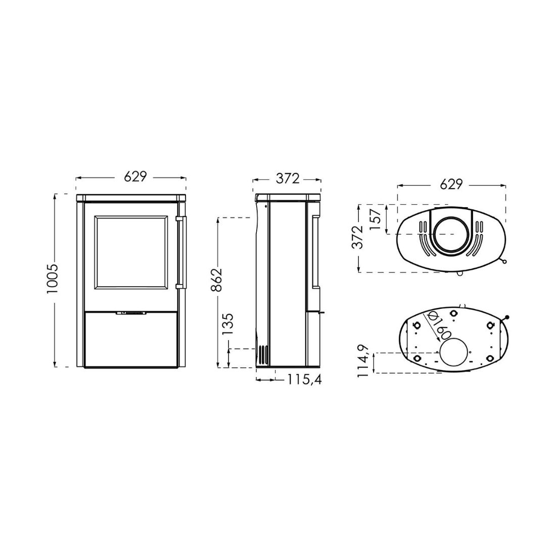 Kaminofen Termatech TT80RLS 5,5 kW – Image 4