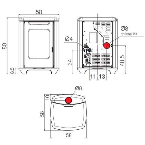 Pelletofen Edilkamin Sense 8 7,9 kW – Image 4