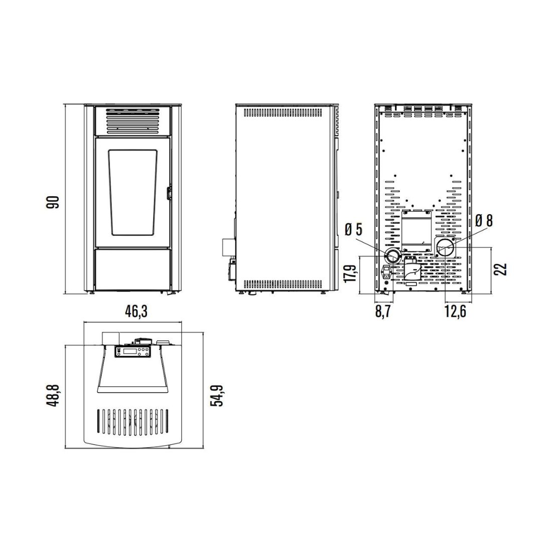 Pelletofen Red Dalia Air 6 S1 6,3 kW – Image 5