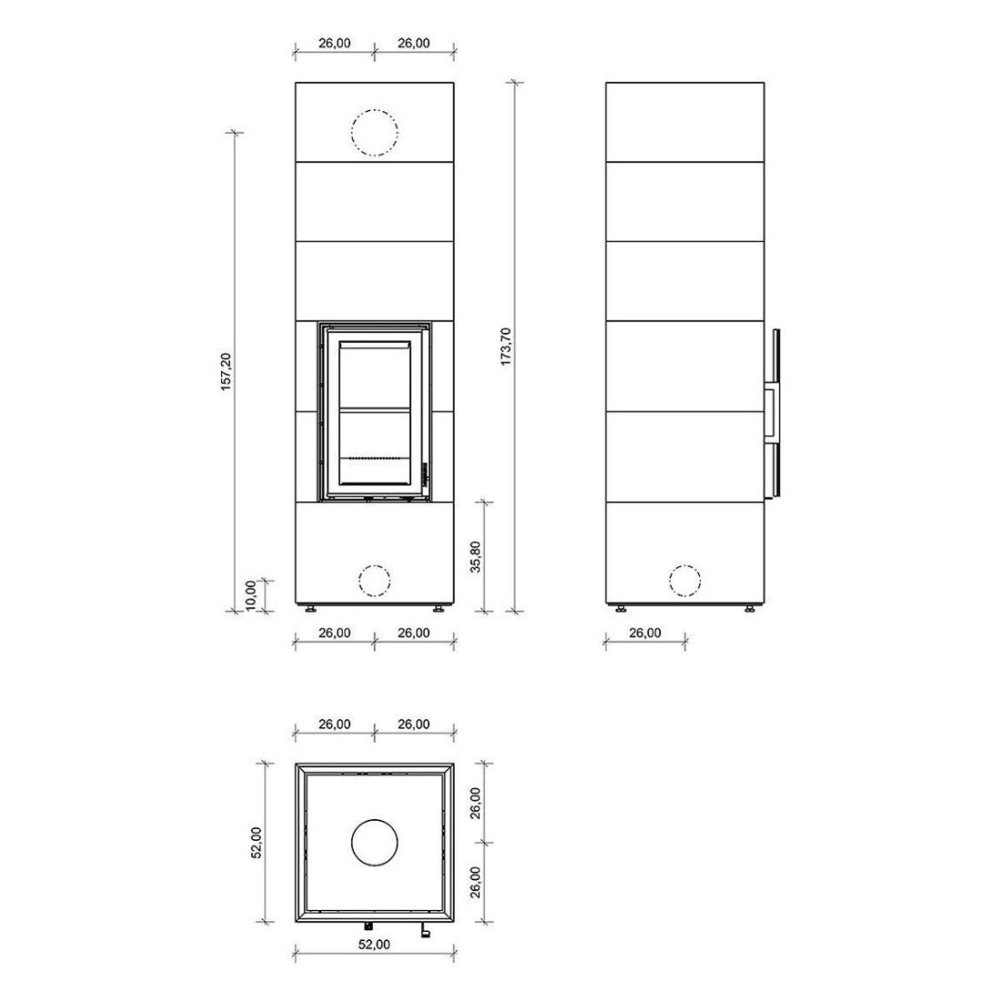 Speicherofen Monolith Depot D10 2,4/8 kW Sondermodell – Image 3